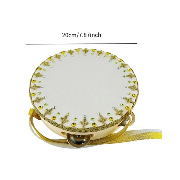 バレエ タンバリン 手持ち 手作り ダンス 小道具 教育パーティー用 リズム 8 インチ