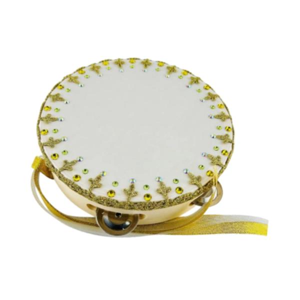 バレエ タンバリン 手持ち 手作り ダンス 小道具 教育パーティー用 リズム 8 インチ