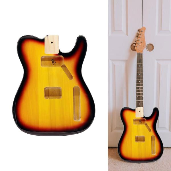DIY エレキギターボディバレル木製 DIY パーツギターアクセサリー未組み立てギターボディギターネック 5.7 センチメートル弦楽器製作者