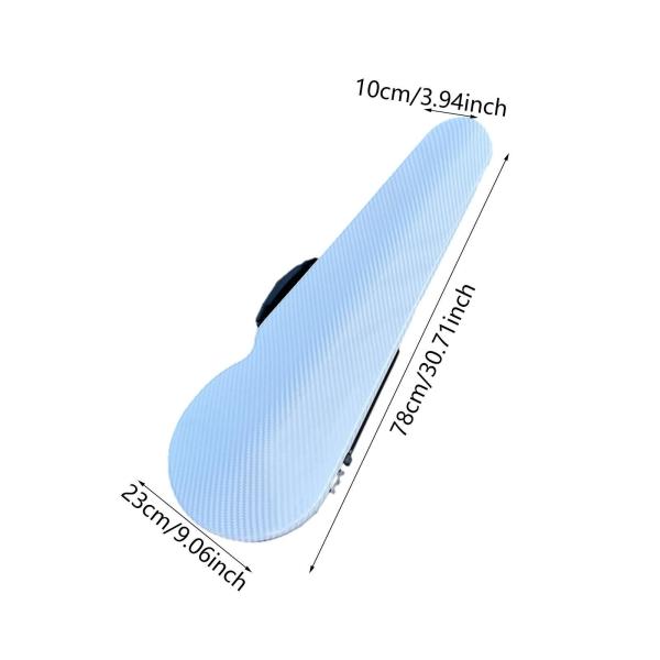 バイオリンケース 湿度計付き ストラップ付き バイオリンボックス プレイヤー用 ギフト 初心者 ホワイトカーボン柄