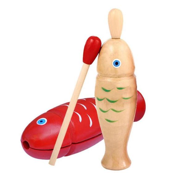 打楽器 音楽おもちゃ 木製楽器 子供用 幼児用 14.5cm レッド