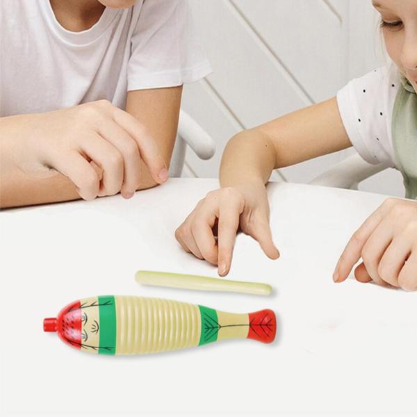 打楽器 音楽玩具 木製楽器 子供用 幼児用 21cm マルチカラー