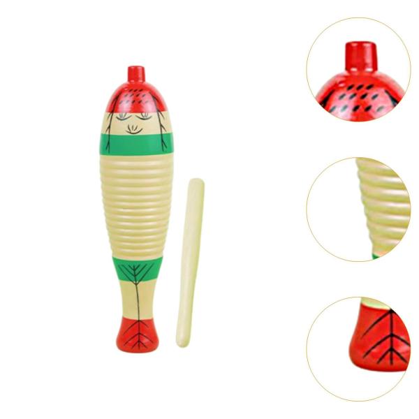 打楽器 音楽玩具 木製楽器 子供用 幼児用 21cm マルチカラー