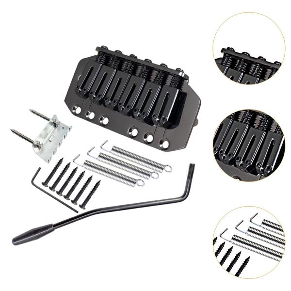 ギタートレモロブリッジセット 6 弦エレキギター固定ハードテイルブリッジブラック