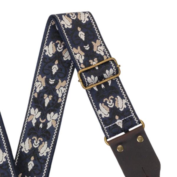 ギターストラップ ベースギターストラップ クラシックギター マンドリン アコースティックギター用 ブルー