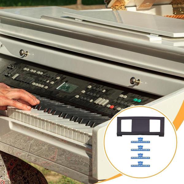 電子キーボード譜面台 コンパクトシートスタンド ギフト用 ピアノ練習用 4つの青いクリップ付き