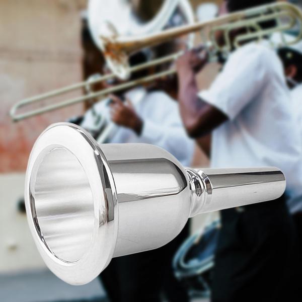 チューバマウスピース交換プレーヤー頑丈なパフォーマンス音楽愛好家のためのプロフェッショナルギフトシルバープレートブラスマウスピース