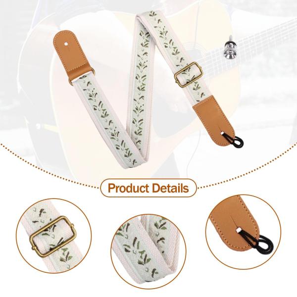 ウクレレストラップ ユニバーサルショルダーベルト 4弦楽器用 テナー/ソプラノ ベージュ