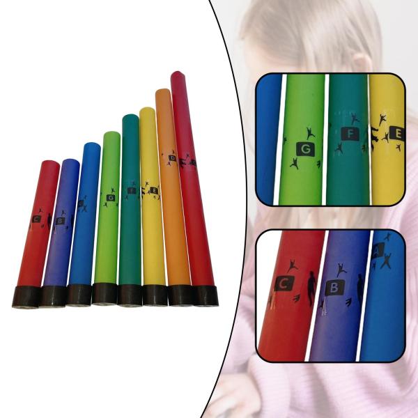 8x8チューニングパーカッションチューブ 楽器 教育ツール 子供 幼稚園 幼稚園 ミュージカルサウンドチューブ キャップ付き