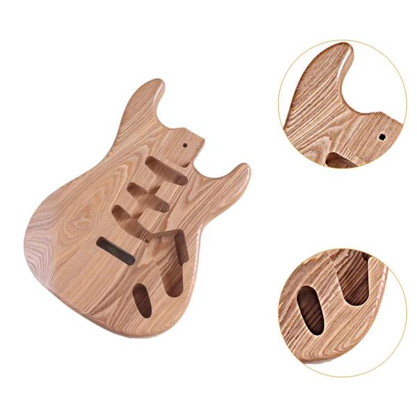 エレキギター本体 ギターバレル 交換部品 木製 DIY エレキ 初心者向け DIY パーツ アクセサリー