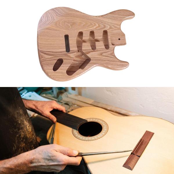 エレキギター本体 ギターバレル 交換部品 木製 DIY エレキ 初心者向け DIY パーツ アクセサリー