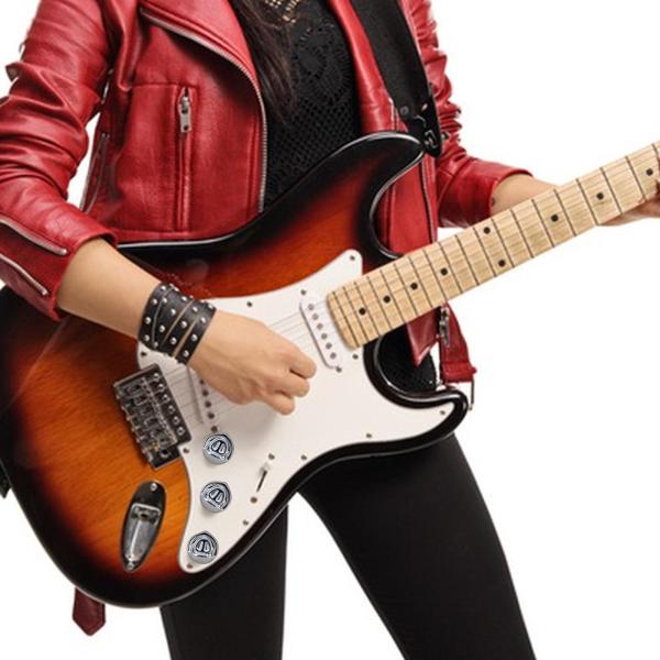 3 個入り ギターコントロールスピードトーンボリュームノブギターベースコントロールノブアクセサリー頑丈な金属製ユーティリティポットボタンキャップの交換