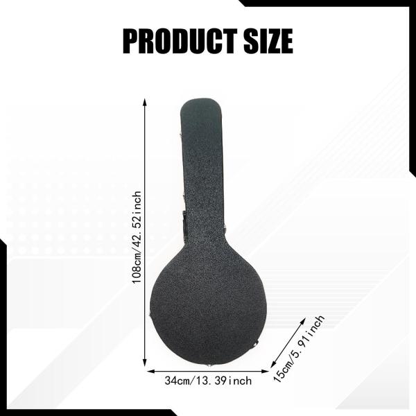 バンジョーケース PUレザー プロフェッショナル ポータブル ストレージポーチ アクセサリー 丈夫なプレミアムプラッシュ内部パッド入りギグバッグ バン