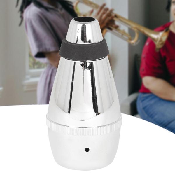 トランペットミュート 楽器 トランペットアクセサリー ステージ用 BBトランペットに適合 シルバー