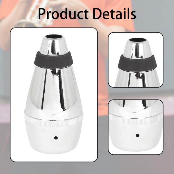 トランペットミュート 楽器 トランペットアクセサリー ステージ用 BBトランペットに適合 シルバー