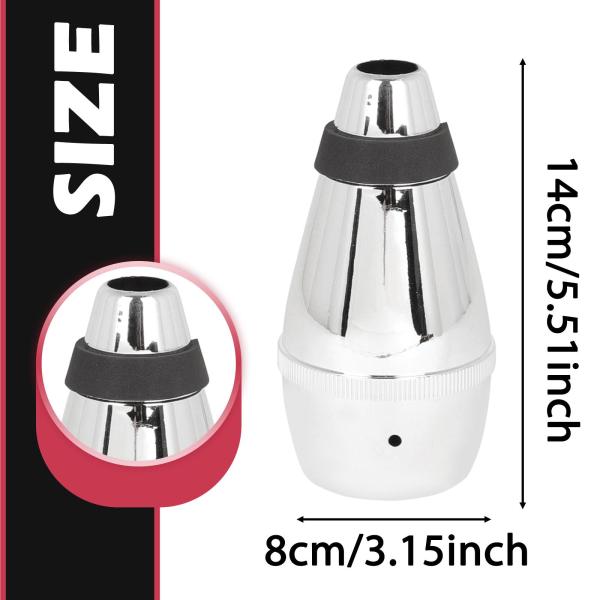 トランペットミュート 楽器 トランペットアクセサリー ステージ用 BBトランペットに適合 シルバー