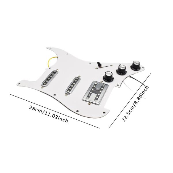 SSH エレキギター用ピックガード ハムバッキングピックアップ モダンギターパーツ ホワイト