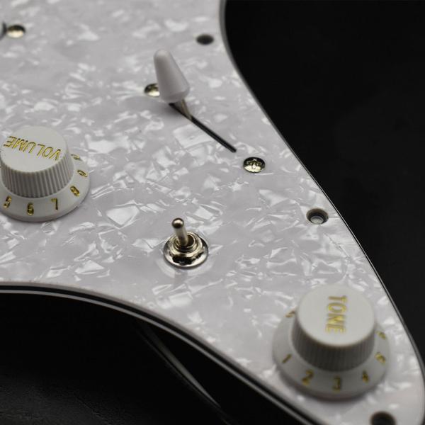 SSS ギターピックガード セラミック 実用 DIY 配線済みピックガード バックプレート アクセサリー ホワイト