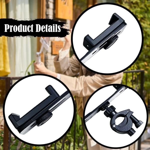 音楽用竪琴電話ホルダー、トランペット用竪琴電話スタンドクリップクランプ、マーチングバンド、クラリネット、練習の楽譜を簡単に読める調節可能