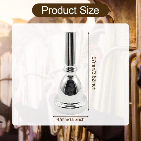 チューバ マウスピース プロの音楽愛好家へのギフト トレーニング パフォーマンス 交換用 楽器アクセサリー 真鍮製マウスピース