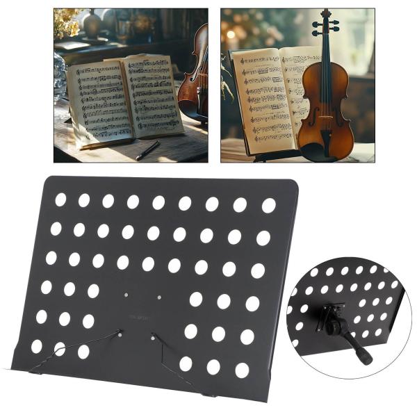 デスクトップ楽譜スタンド、デスク楽譜スタンドコンパクトポータブル多機能ブック読書クックブックホルダーブックノートパソコン用
