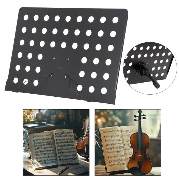デスクトップ楽譜スタンド、デスク楽譜スタンドコンパクトポータブル多機能ブック読書クックブックホルダーブックノートパソコン用