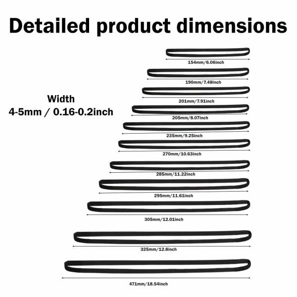 ターンテーブルベルト交換用軽量修理用ポータブル頑丈ドライブベルト直径300mmx1x5