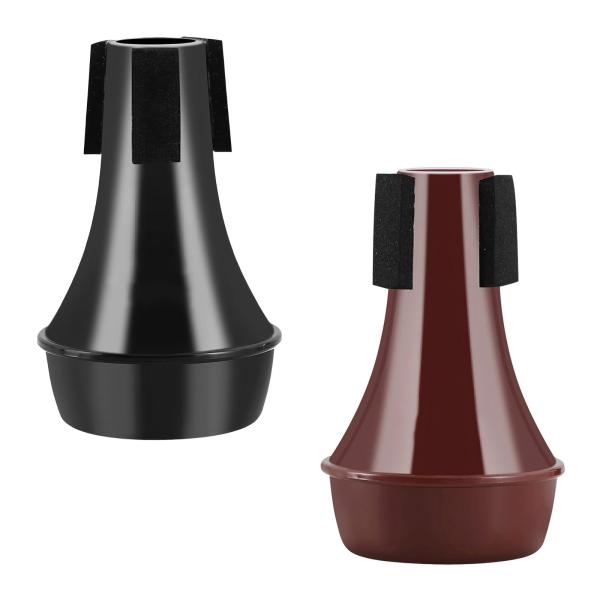 トランペットミュート ノイズ低減 プロフェッショナル練習用 トランペット用ストレートミュート ブラック