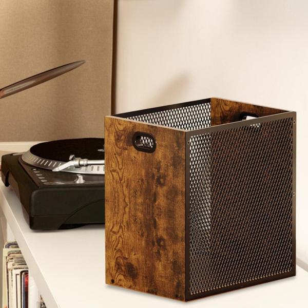 ビニールレコード収納クレート LP収納ボックスケース 多機能 素朴な木製 LPホルダー ディスプレイラック おもちゃ DVD アルバム 本用