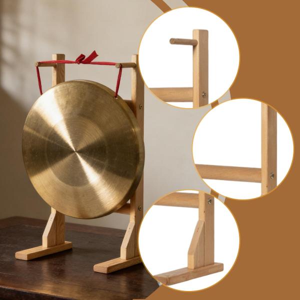 木製スタンド 15.75インチ  多目的ポータブルディスプレイホルダー ウィンドチャイム木製スタンド デスクトップ、ヨガ、ティールーム用