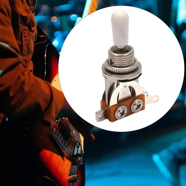 エレキギター用 3ウェイ トグルスイッチ メタルコンポーネント ショート 交換用 大人用 シルバー