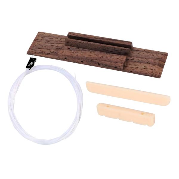 ウクレレブリッジ弦セット、DIYウクレレパーツ、、プロ仕様の木製ブリッジ交換パーツ、簡単な取り付け