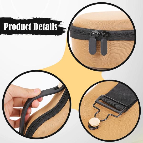 23インチ ウクレレケース 調節可能なシングルショルダーストラップ 楽器収納バッグ カーキ