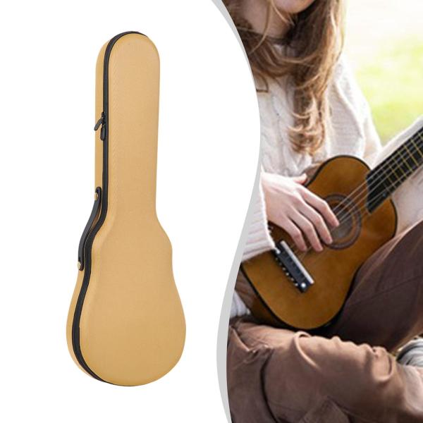 23インチ ウクレレケース 調節可能なシングルショルダーストラップ 楽器収納バッグ カーキ