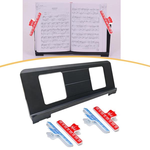 電子キーボード譜面台 安定したピアノアクセサリー 教室ギフト用 赤青クリップ