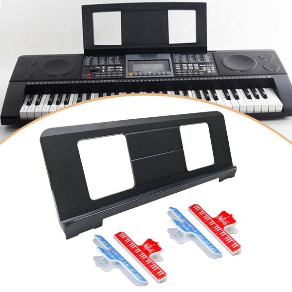 電子キーボード譜面台 安定したピアノアクセサリー 教室ギフト用 赤青クリップ