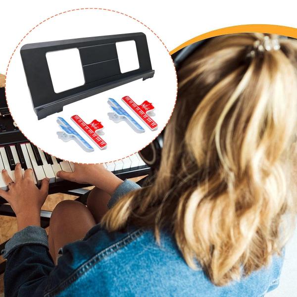 電子キーボード譜面台 安定したピアノアクセサリー 教室ギフト用 赤青クリップ