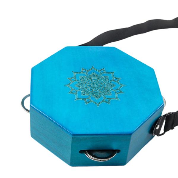 ポータブルカホン コンパクトパーカッション楽器 ストリートパフォーマンスミュージシャン向け オクタゴンブルー