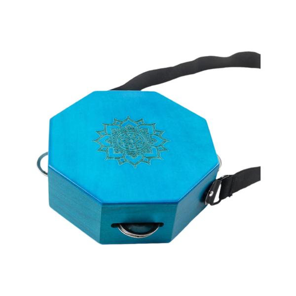 ポータブルカホン コンパクトパーカッション楽器 ストリートパフォーマンスミュージシャン向け オクタゴンブルー