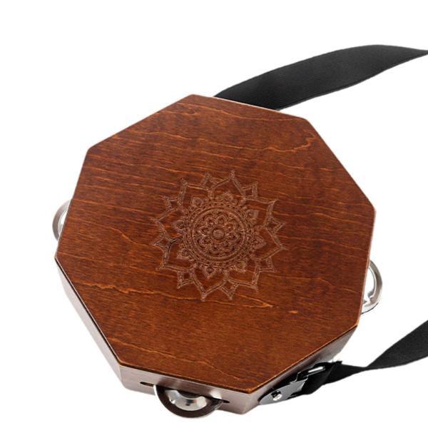 ポータブルカホン コンパクトパーカッション楽器 ストリートパフォーマンスミュージシャン向け  ブラウン