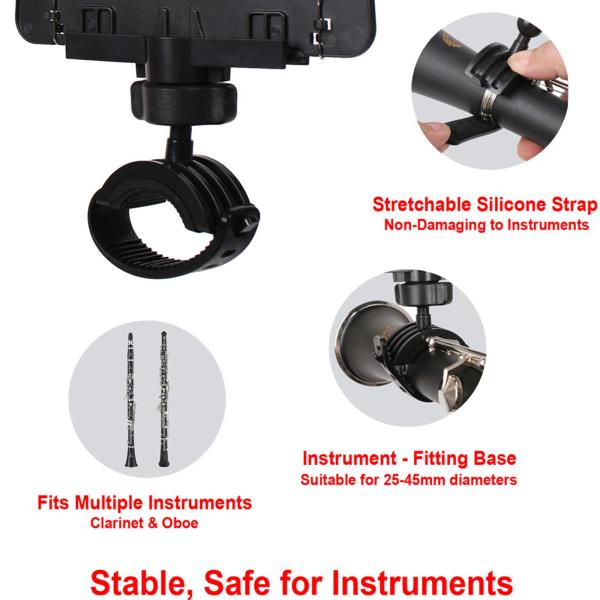 楽器シートホルダー マーチングバンド クラリネット リラ ホルダー ラック スタジオ クラリネット 譜面台 初心者 プロフェッショナル ステージ用