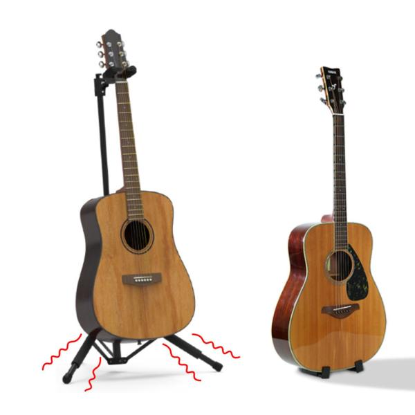 旅行やステージでのアクセサリーに最適なクリップ式ギタースタンド1組。持ち運び可能で、プロ仕様、実用的で軽量、安定したサポートを提供します。