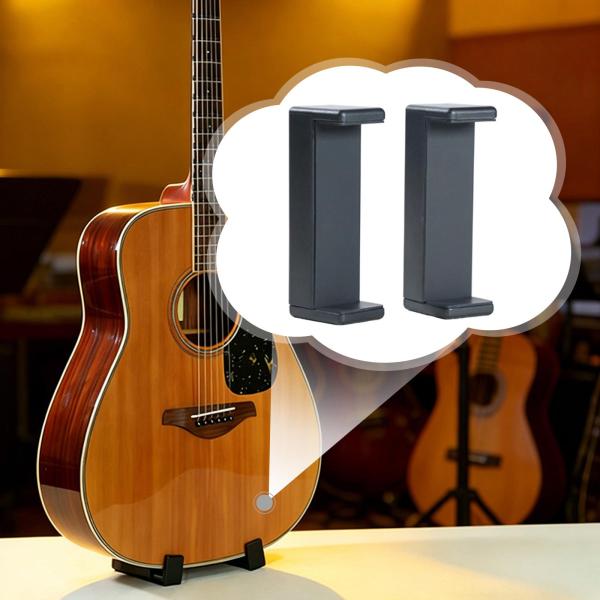 旅行やステージでのアクセサリーに最適なクリップ式ギタースタンド1組。持ち運び可能で、プロ仕様、実用的で軽量、安定したサポートを提供します。