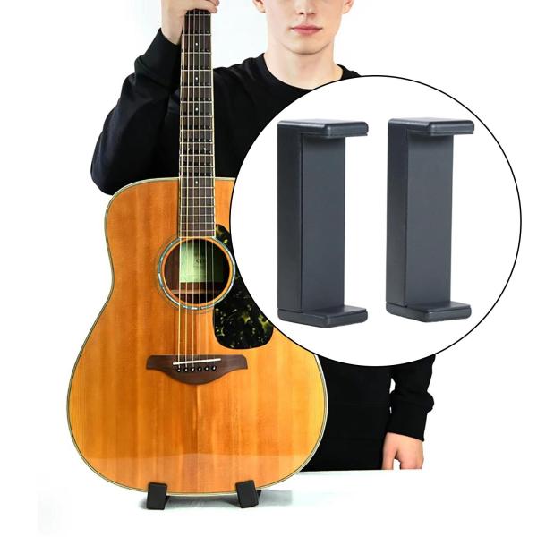 旅行やステージでのアクセサリーに最適なクリップ式ギタースタンド1組。持ち運び可能で、プロ仕様、実用的で軽量、安定したサポートを提供します。