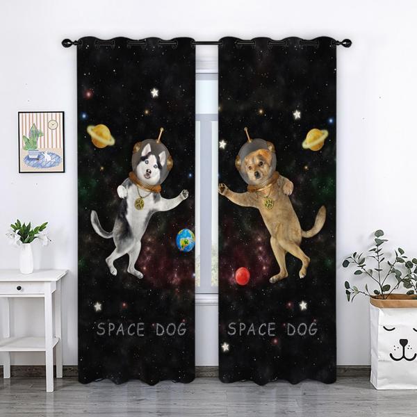 ホテルの寝室のリビングルームのスペースの犬のための2x防水バスカーテン210x230cm