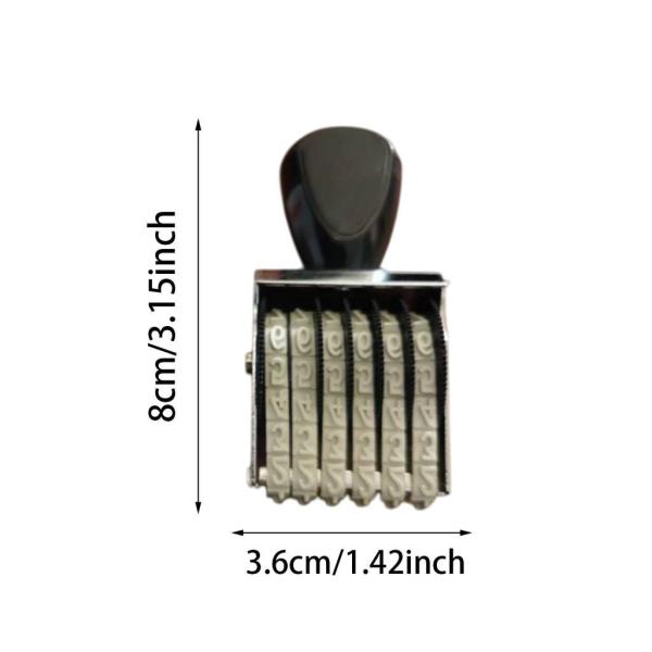 6桁 ローラー印材 業務用印鑑 日付 役所用 桁数 4mm