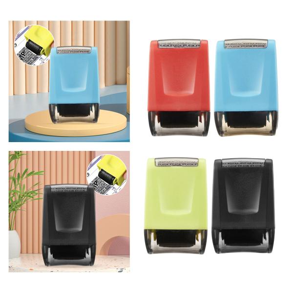 個人情報保護ローラー スタンプ 詰め替え式 プライバシー ローラー メッシー コード用 レッド
