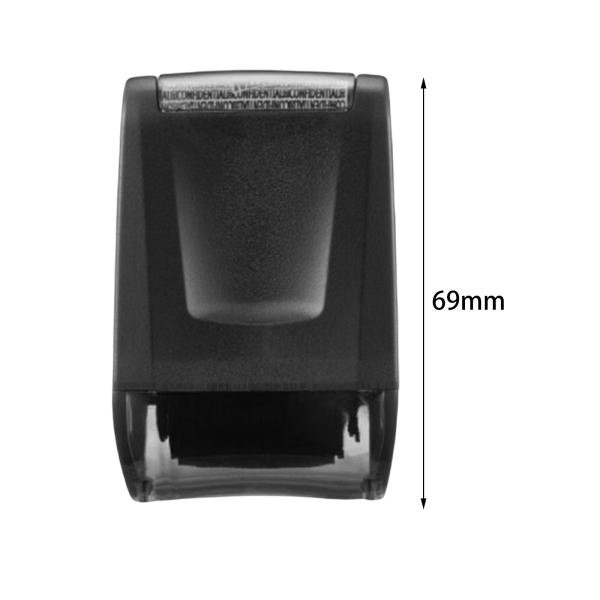 個人情報保護ローラー スタンプ 詰め替え可能 プライバシー ローラー メッシー コード ブラック