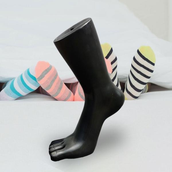 マネキンの足モデル靴ディスプレイショップ用モデル靴下ディスプレイ靴下チェーン黒右