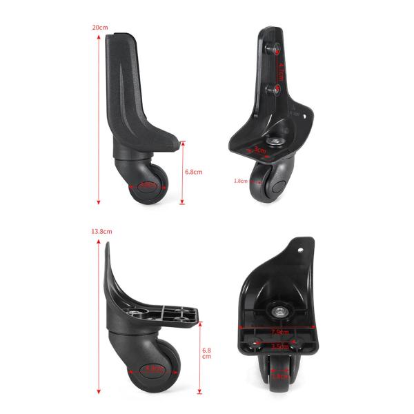 4 ピース交換用荷物スーツケースホイールスーツケースキャスターホイール簡単な取り付け、耐久性、スーツケース部品荷物ホイール